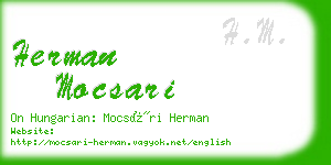 herman mocsari business card